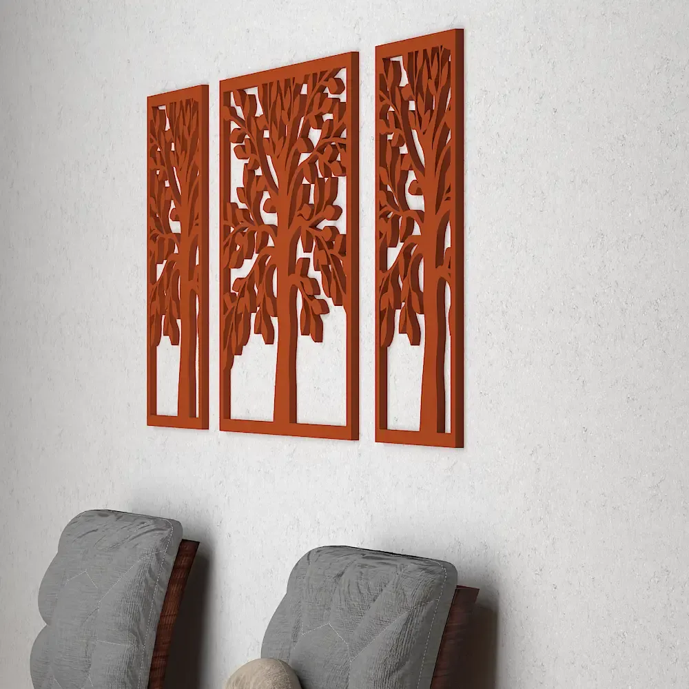Beautiful Brown color Tree Design Wooden Wall Hanging, Medium(18 inch X 40 inch)