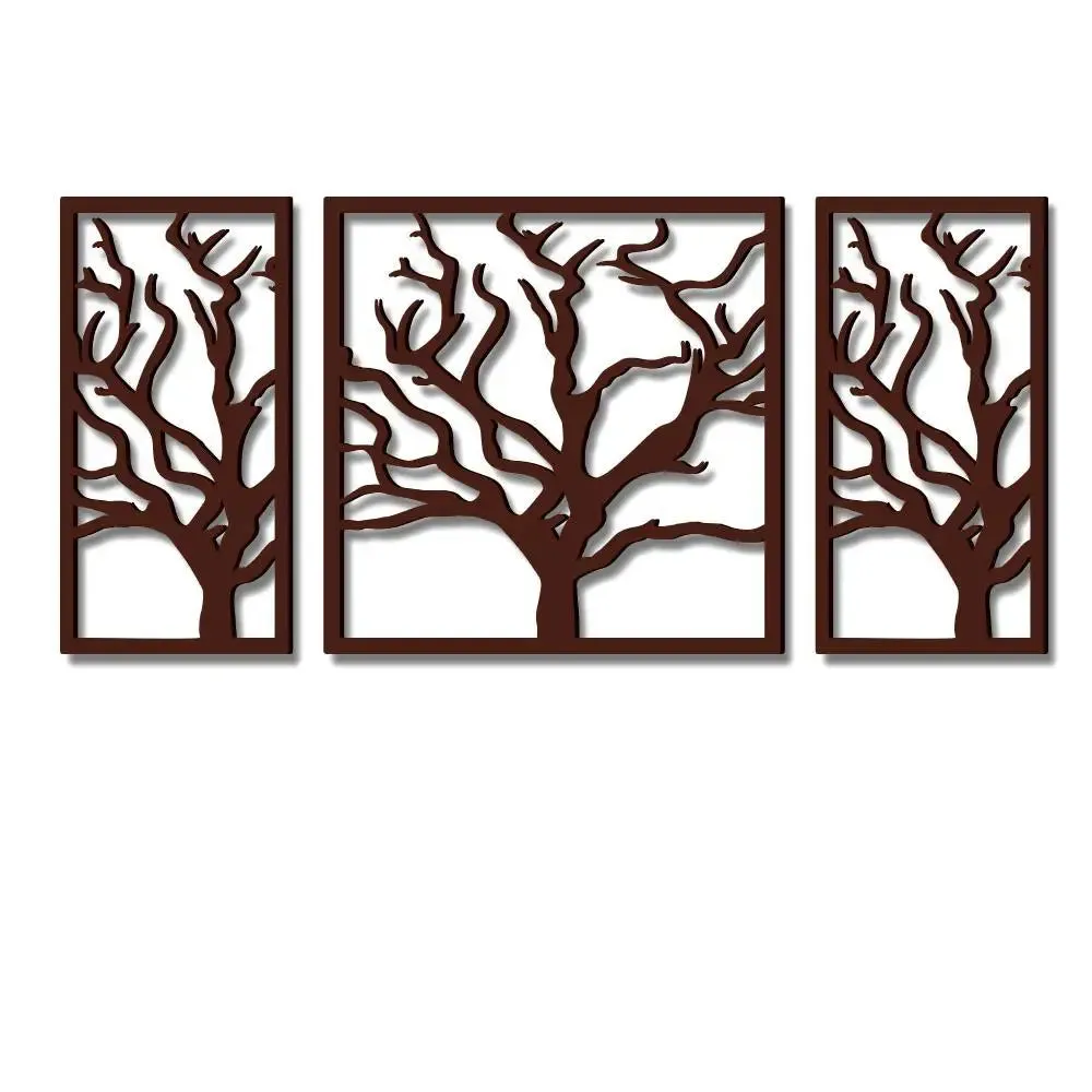 Beautiful Brown color Tree Design Wooden Wall Hanging, Medium(18 inch X 40 inch)