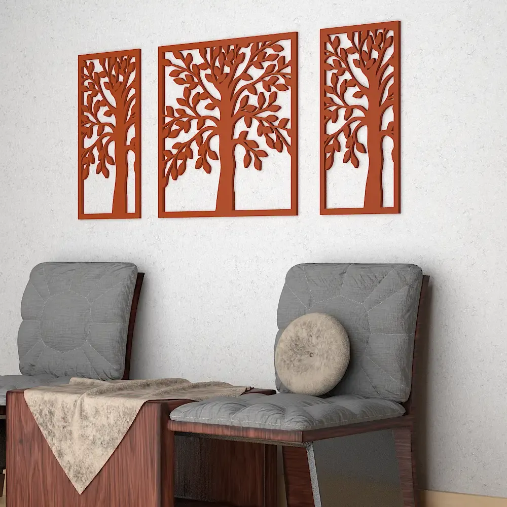 Beautiful Brown color Tree Design Wooden Wall Hanging, Medium(18 inch X 40 inch)