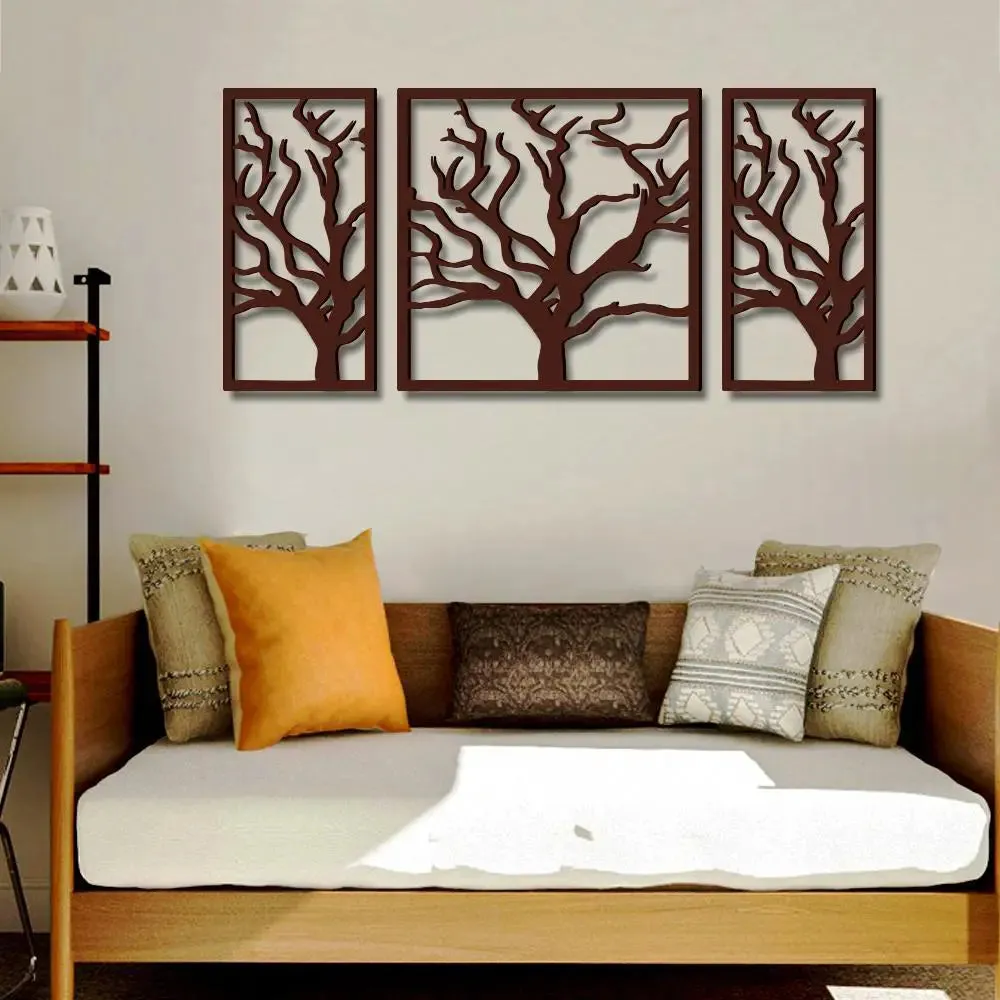 Beautiful Brown color Tree Design Wooden Wall Hanging, Medium(18 inch X 40 inch)