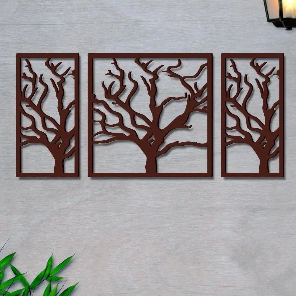 Beautiful Brown color Tree Design Wooden Wall Hanging, Medium(18 inch X 40 inch)
