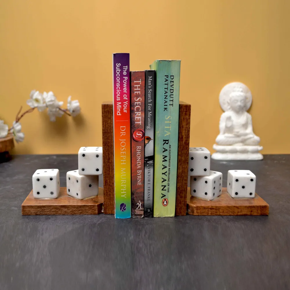 Beautiful Brown Italian Marble Bookend (Set of 2)