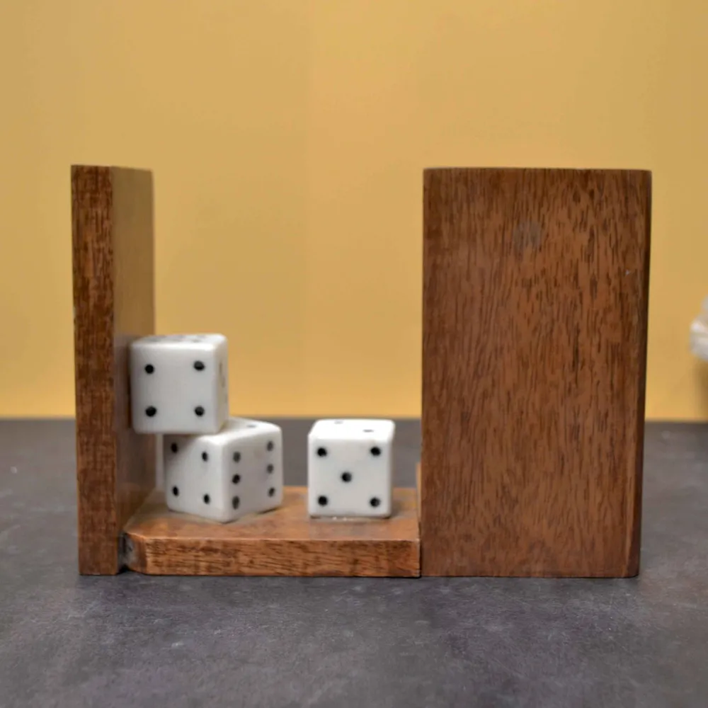 Beautiful Brown Italian Marble Bookend (Set of 2)