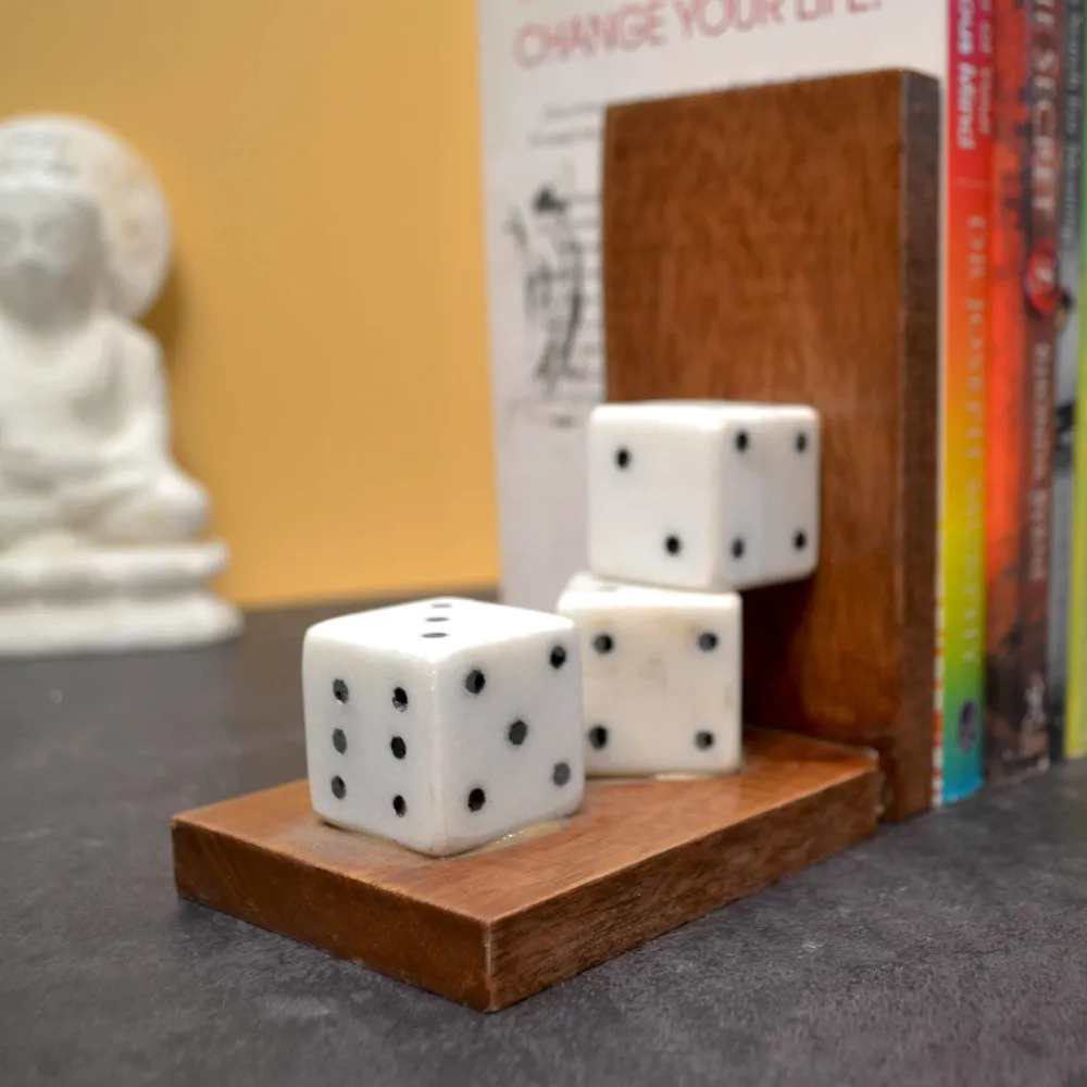 Beautiful Brown Italian Marble Bookend (Set of 2)