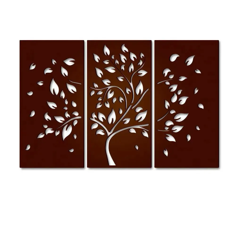 Beautiful Brown Tree with leaf Design Wooden Wall Hanging Medium(18 inch X 26 inch)
