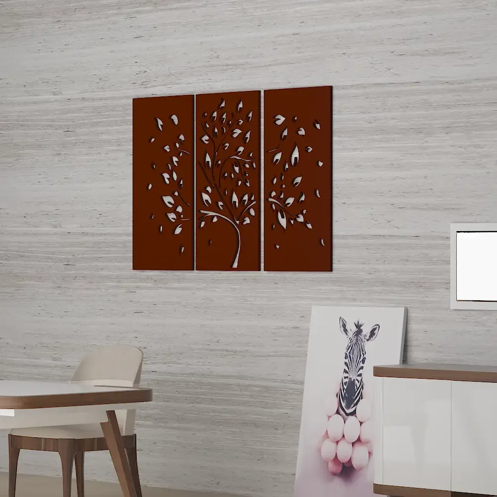 Beautiful Brown Tree with leaf Design Wooden Wall Hanging Medium(18 inch X 26 inch)