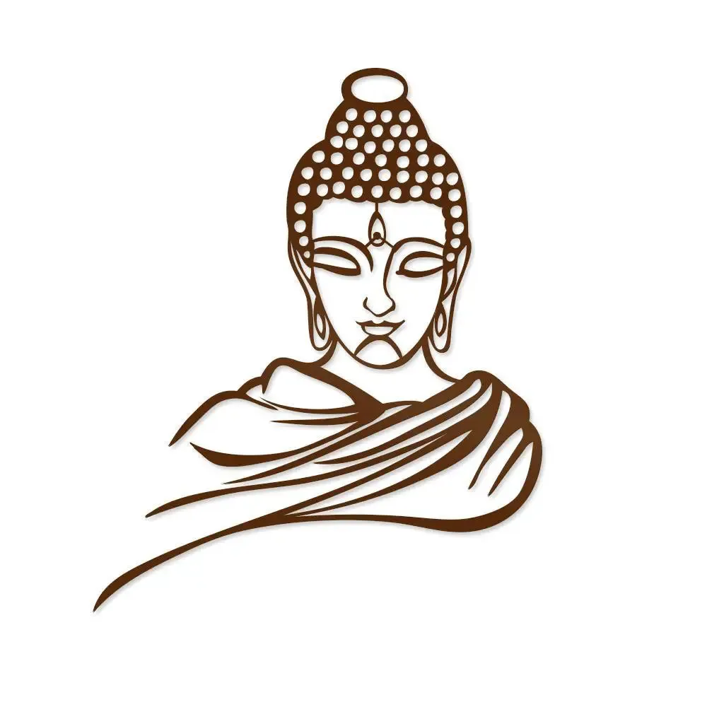 Beautiful Buddha Design Wooden Wall Hanging,  Living Room Wooden Wall Decoration Medium(18 inch X 15 inch)