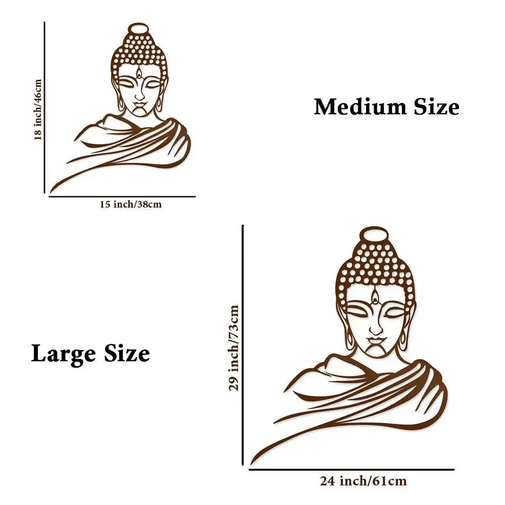 Beautiful Buddha Design Wooden Wall Hanging,  Living Room Wooden Wall Decoration Medium(18 inch X 15 inch)