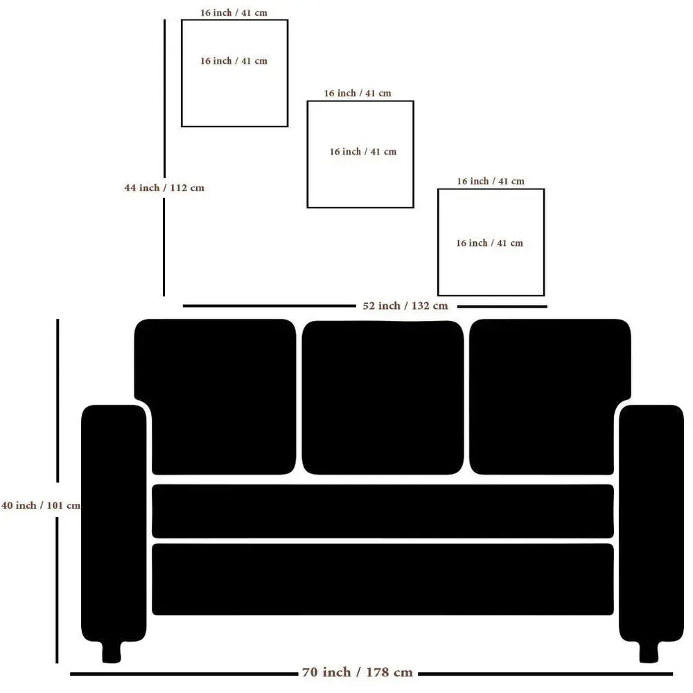 Beautiful Butterflies Canvas Print 3 Pieces Wall Painting Stretched and Framed on Wood