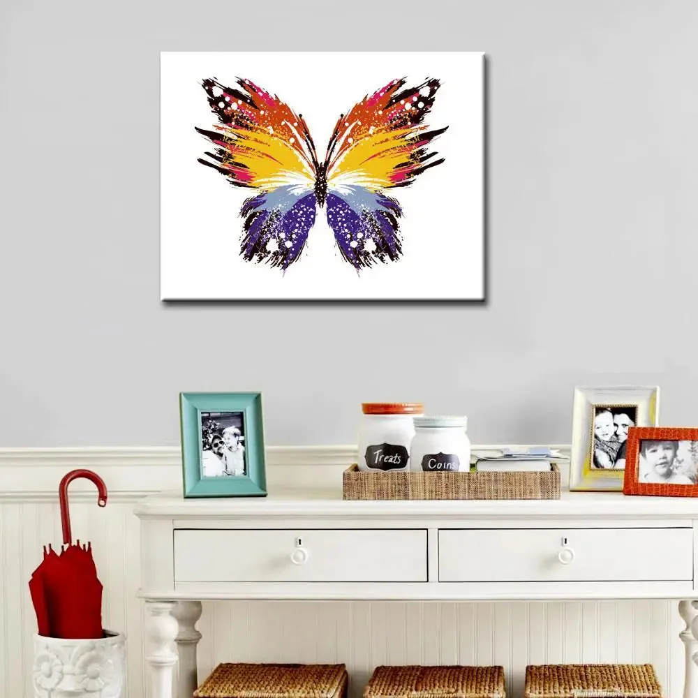 Beautiful Butterfly Colourful DIY(Do-It-Yourself)/ Paint by numbers canvas painting kit