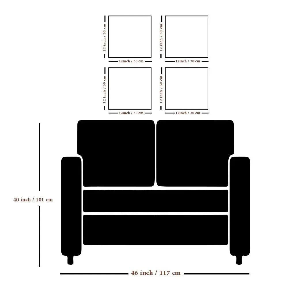 Beautiful Christmas Set of 4 frames with Break Resistant Clear Acrylic Glass & High Definition Print