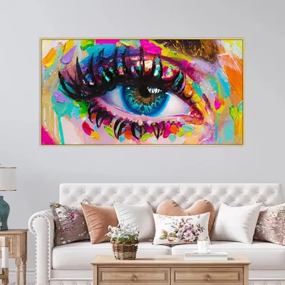 Beautiful Colorful Eyes Modern Art Canvas Printed Painting