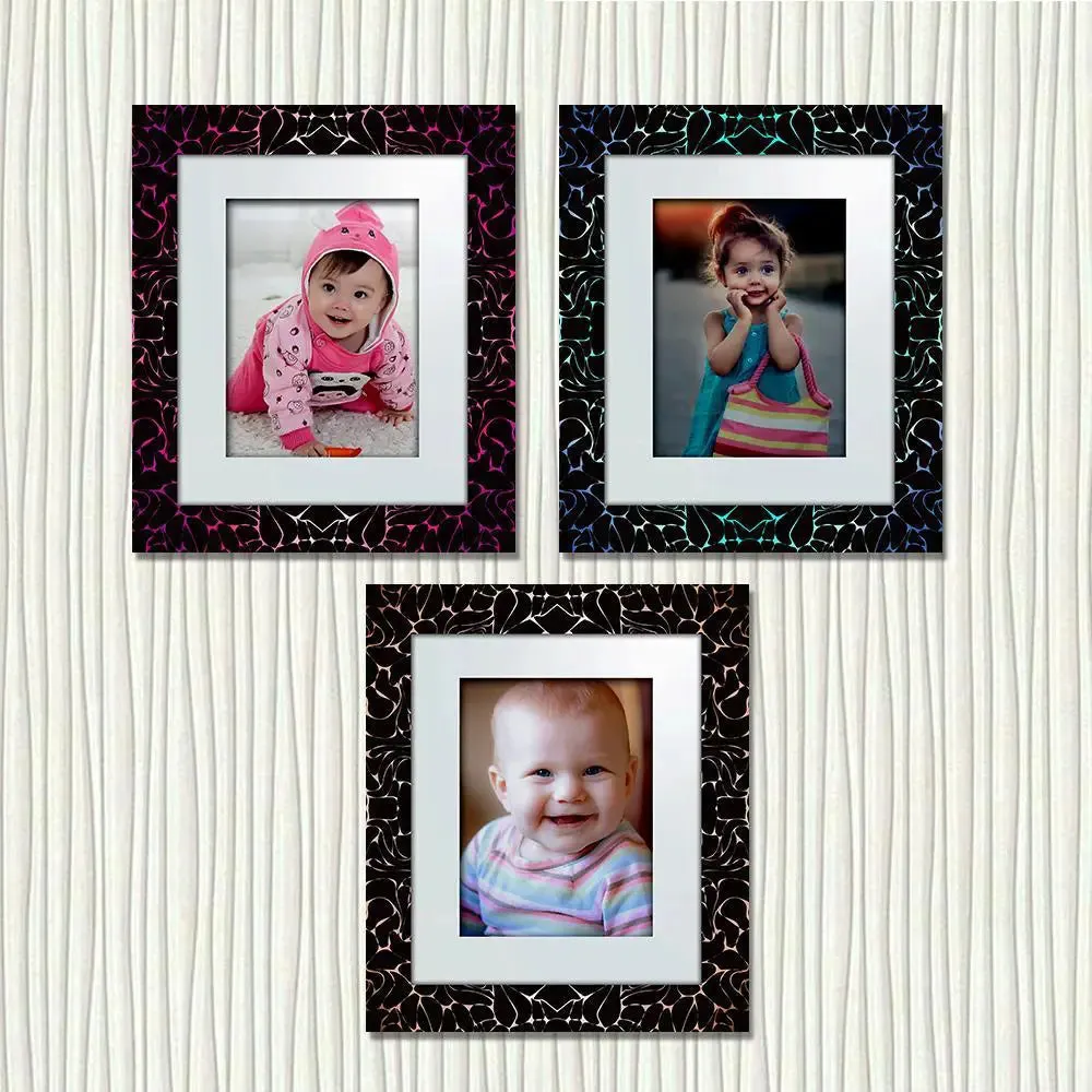 Beautiful Colorful Pattern Canvas Printed Frame Set of 3