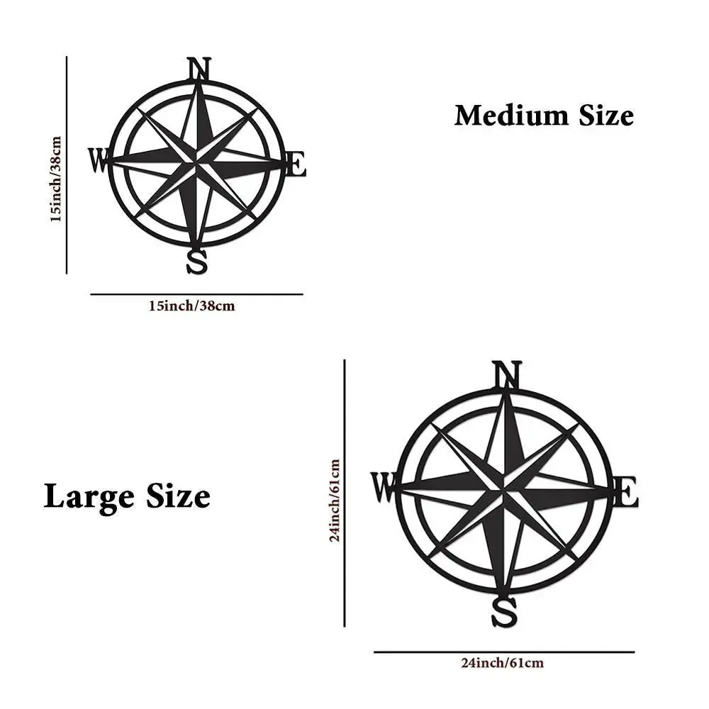 Beautiful Compass Design Wooden Wall Hanging,  Living Room Wooden Wall Decoration Medium(15 inch X 15 inch)
