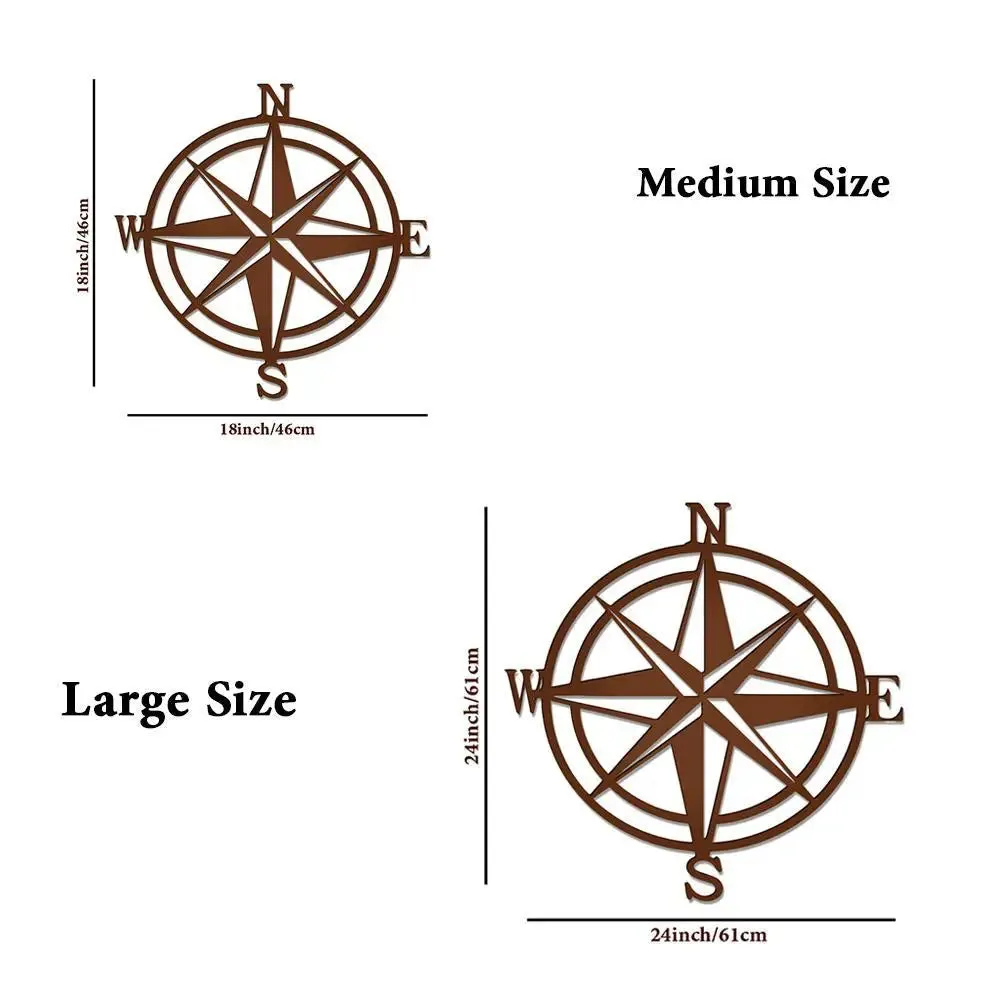 Beautiful Compass in brown color Design Wooden Wall Hanging, Medium(18 inch X 18 inch)