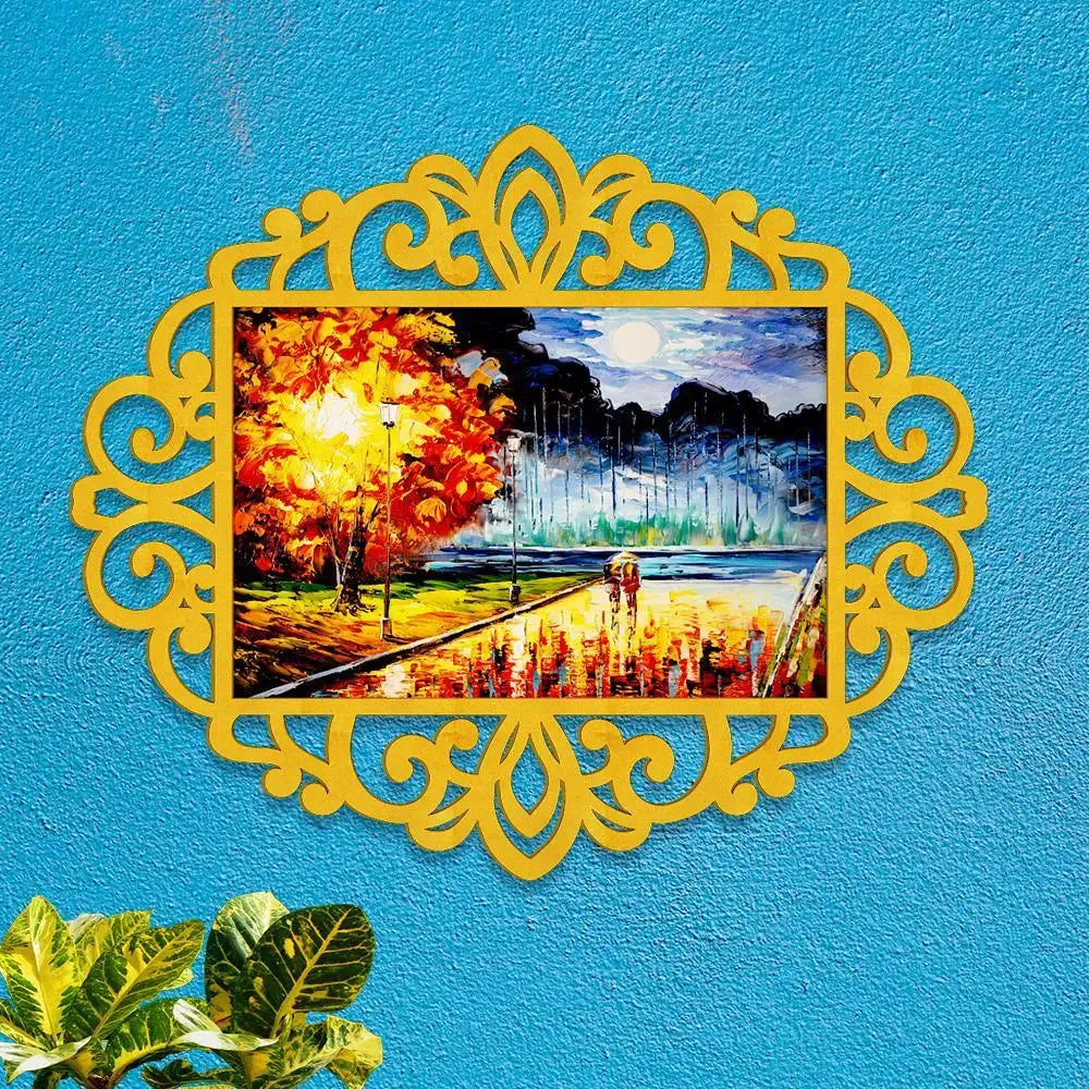 Beautiful Couple Scenery Canvas Print in Decorative Frame