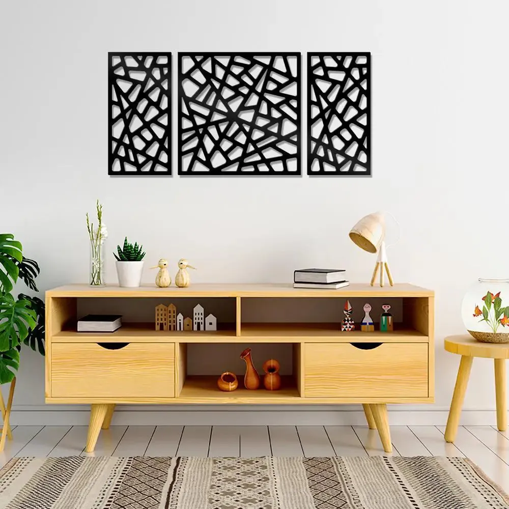 Beautiful Decorative Jali in Black color Design Wooden Wall Hanging Medium(18 inch X 40 inch)