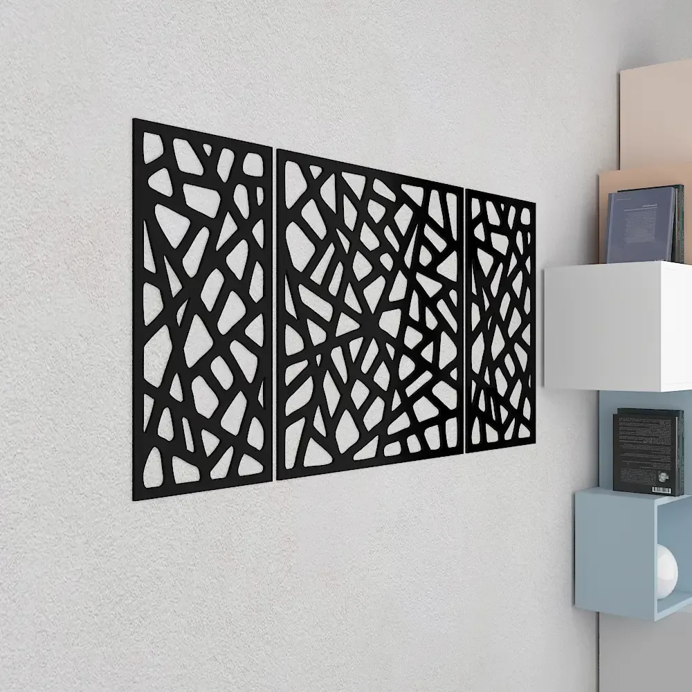 Beautiful Decorative Jali in Black color Design Wooden Wall Hanging Medium(18 inch X 40 inch)