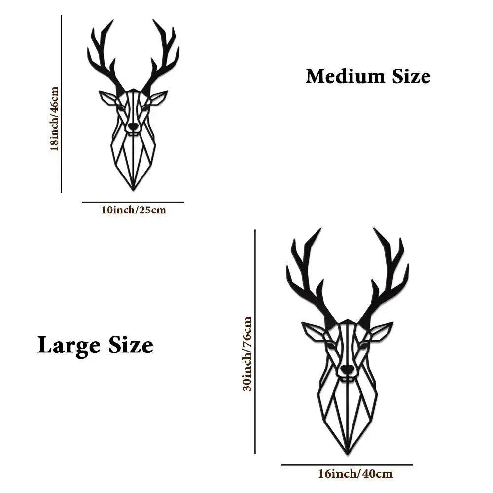 Beautiful Deer Head Design Wooden Wall Hanging,Living Room Wooden Wall Decoration Medium(18 inch X 10 inch)