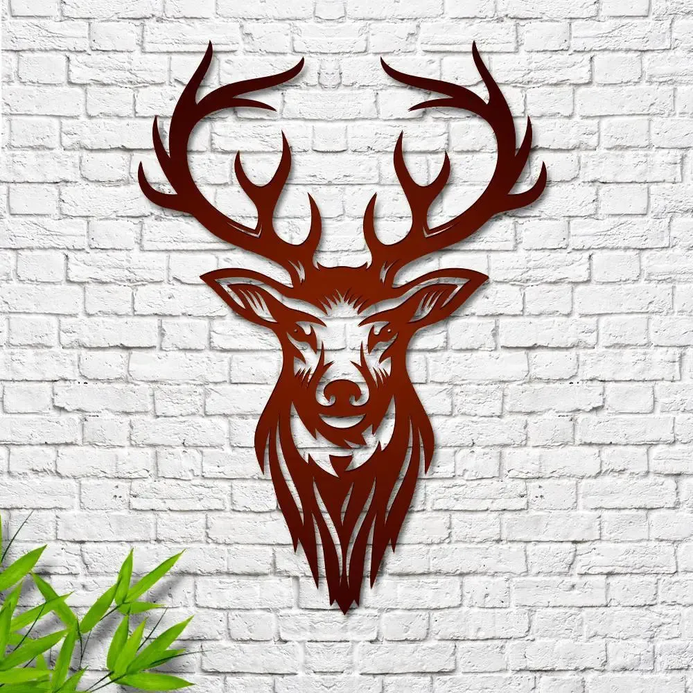 Beautiful Deer Head Design Wooden Wall Hanging,Living Room Wooden Wall Decoration Medium(18 inch X 12 inch)