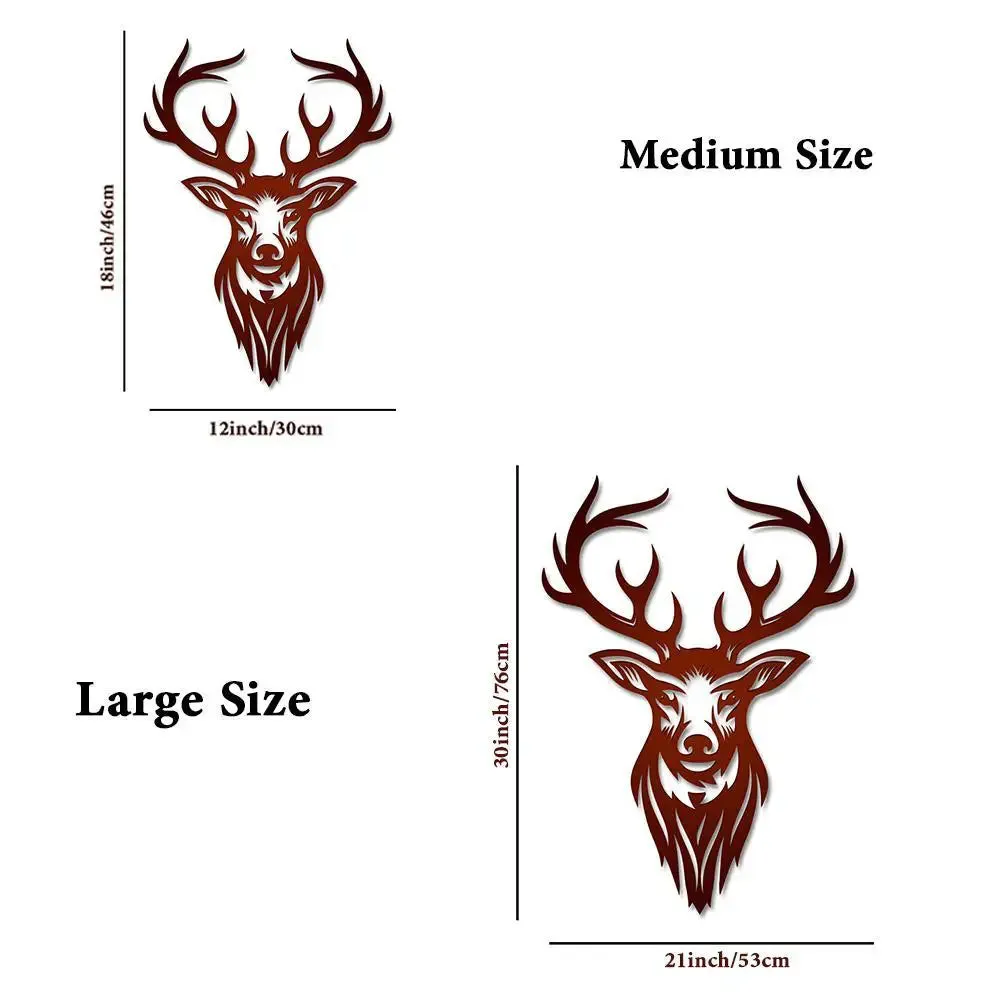 Beautiful Deer Head Design Wooden Wall Hanging,Living Room Wooden Wall Decoration Medium(18 inch X 12 inch)