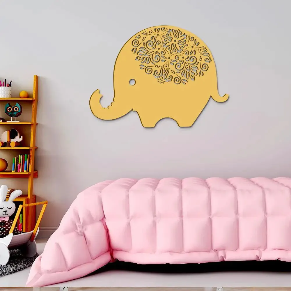 Beautiful Designer kid Elephant Wooden Wall Hanging Medium(13 inch X 18 inch)
