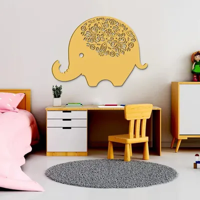 Beautiful Designer kid Elephant Wooden Wall Hanging
