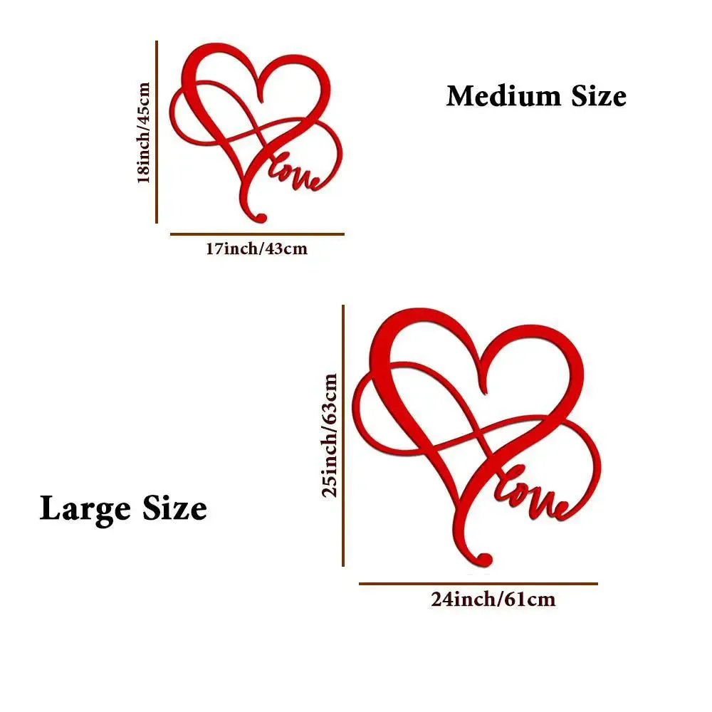Beautiful Designer love in Red Color Design Wooden Wall Hanging Medium(18 inch X 17 inch)