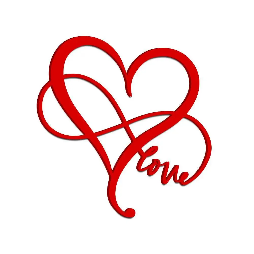 Beautiful Designer love in Red Color Design Wooden Wall Hanging Medium(18 inch X 17 inch)