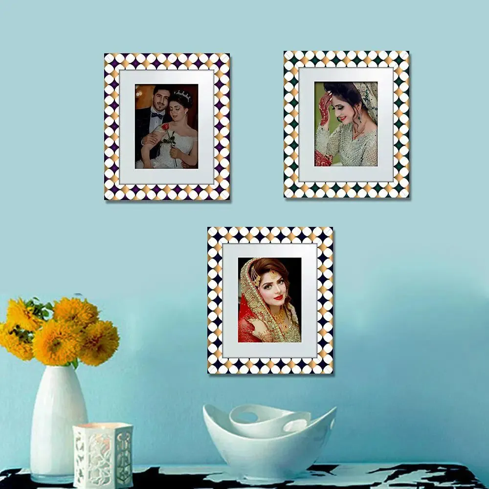 Beautiful Dots Pattern Canvas Printed Frame Set of 3