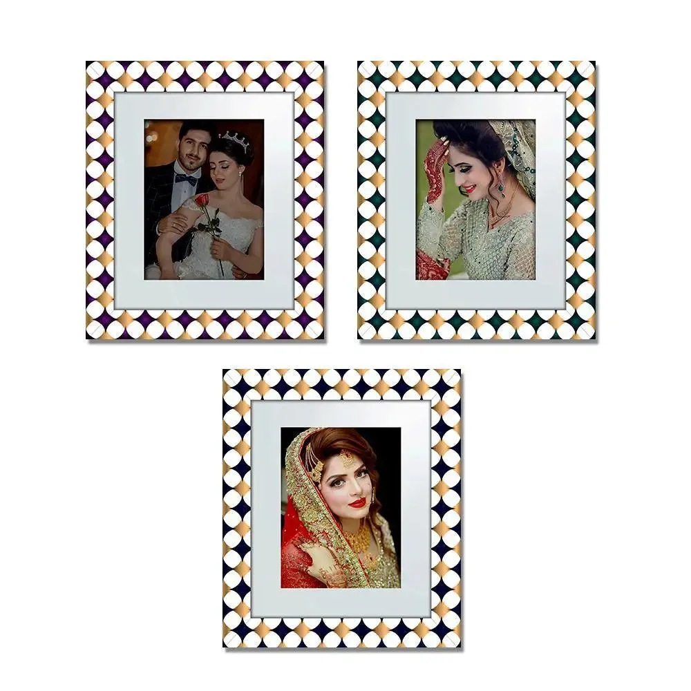 Beautiful Dots Pattern Canvas Printed Frame Set of 3