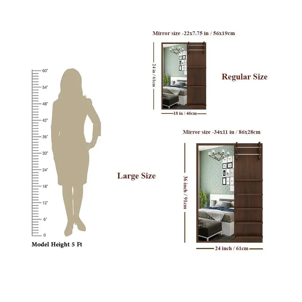 Beautiful Dressing Mirror In Walnut Finish Regular ( 61CM X 46CM )