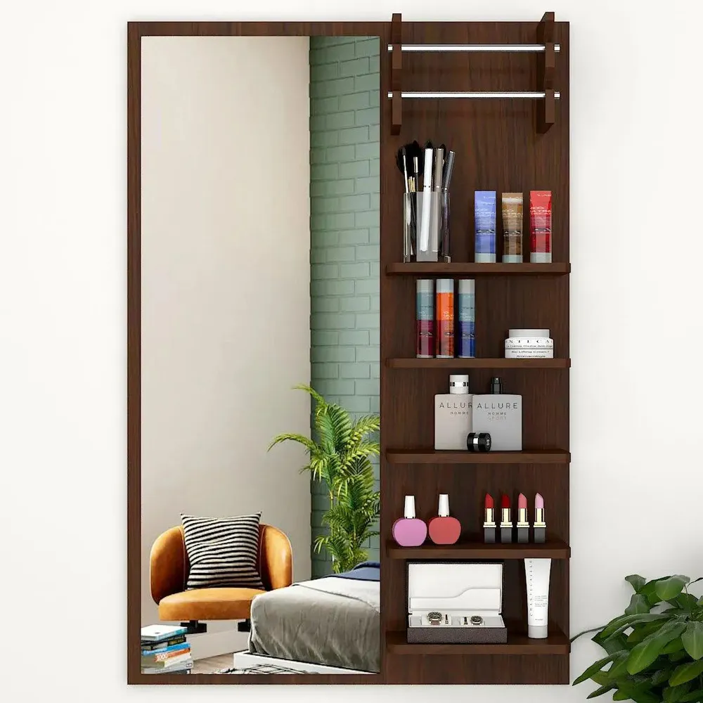 Beautiful Dressing Mirror In Walnut Finish Regular ( 61CM X 46CM )