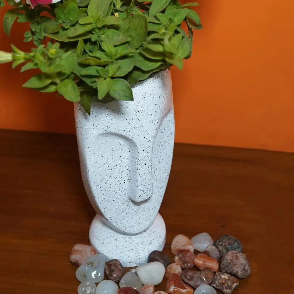 Beautiful Face Planter Set of 2 Outdoor/Indoor Vase