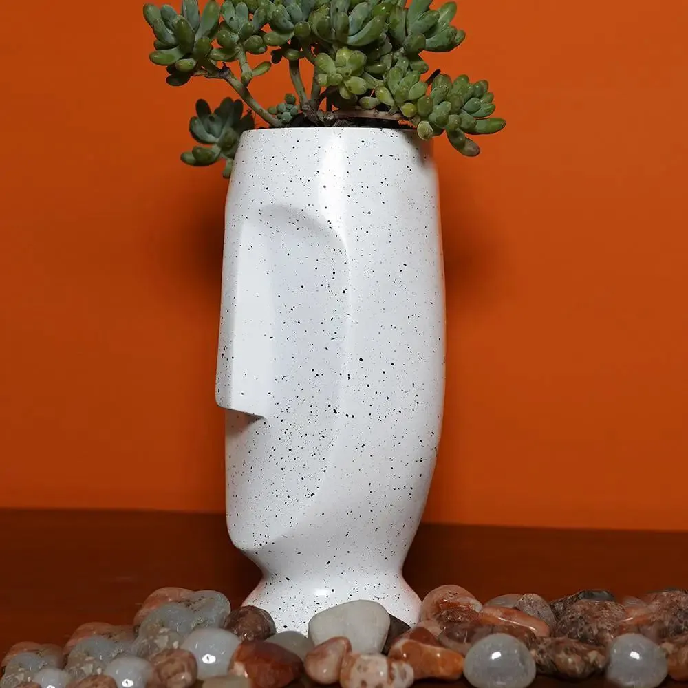 Beautiful Face Planter Set of 2 Outdoor/Indoor Vase