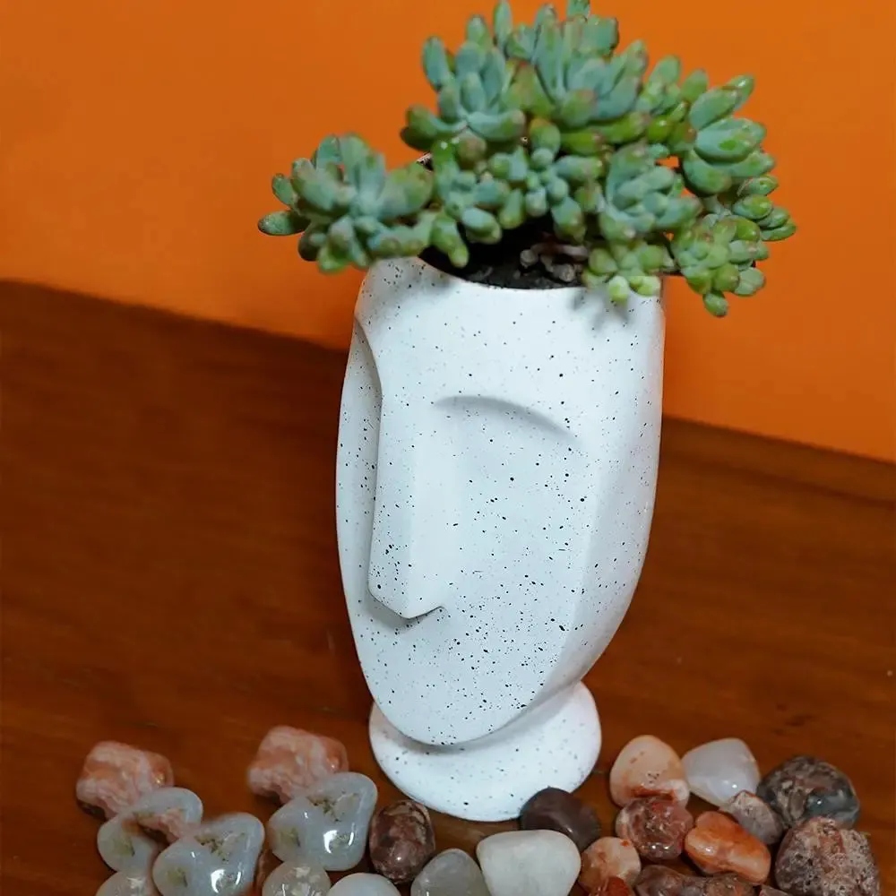 Beautiful Face Planter Set of 2 Outdoor/Indoor Vase