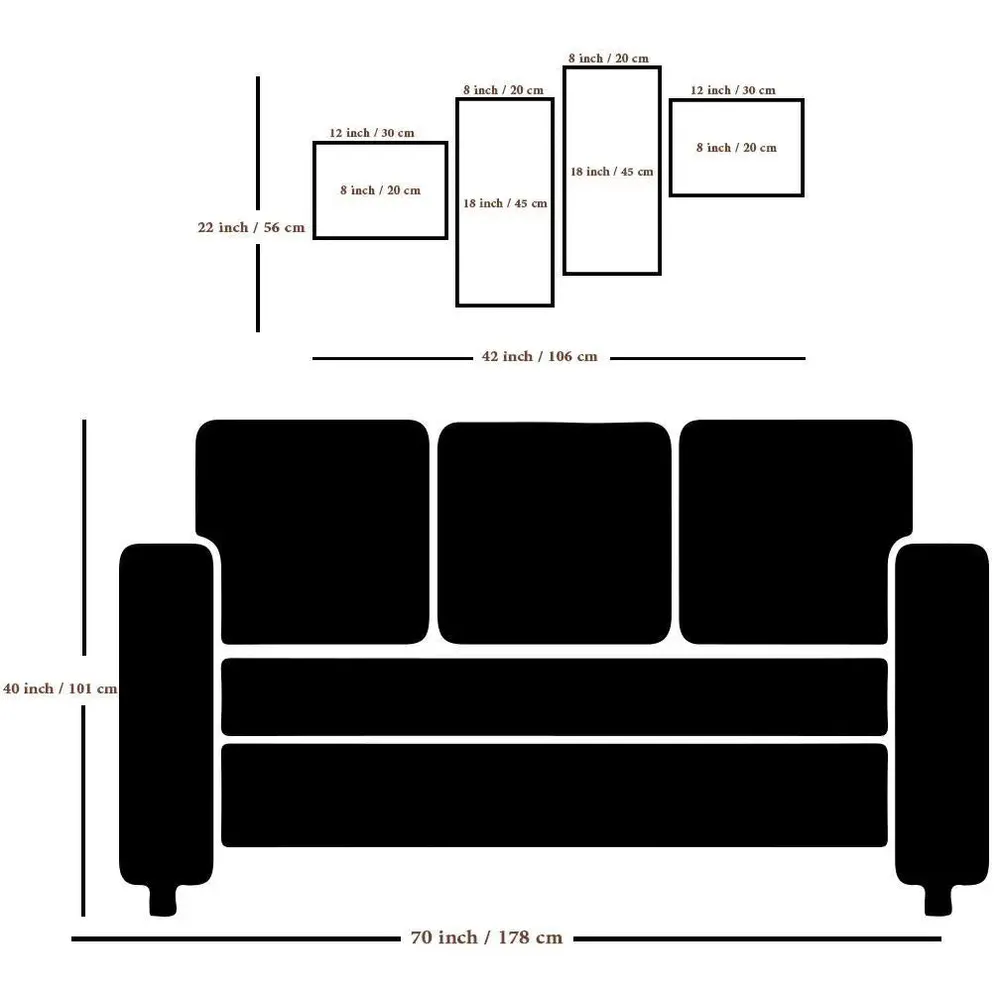 Beautiful Flower Art 4 Pieces Canvas &amp; Wood Framed Colorful Wall Painting