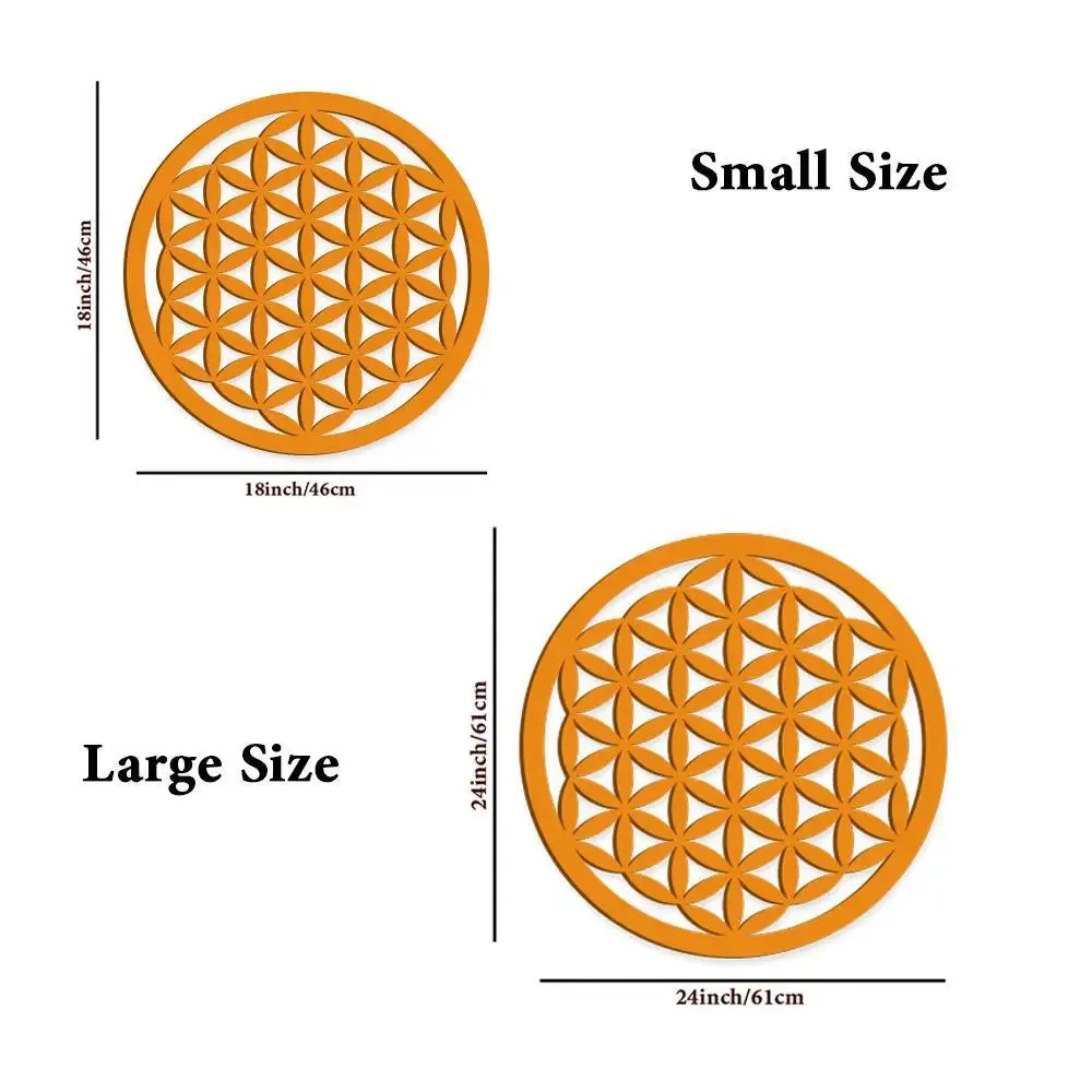 Beautiful Flower Design in Circle Wooden Wall Hanging,  Living Room Wooden Wall Decoration Medium(18 inch X 18 inch)