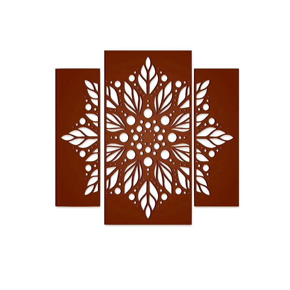 Beautiful Flower Design Wooden Wall Hanging, Living Room Wooden Wall Decoration Medium(18 inch X 19 inch)