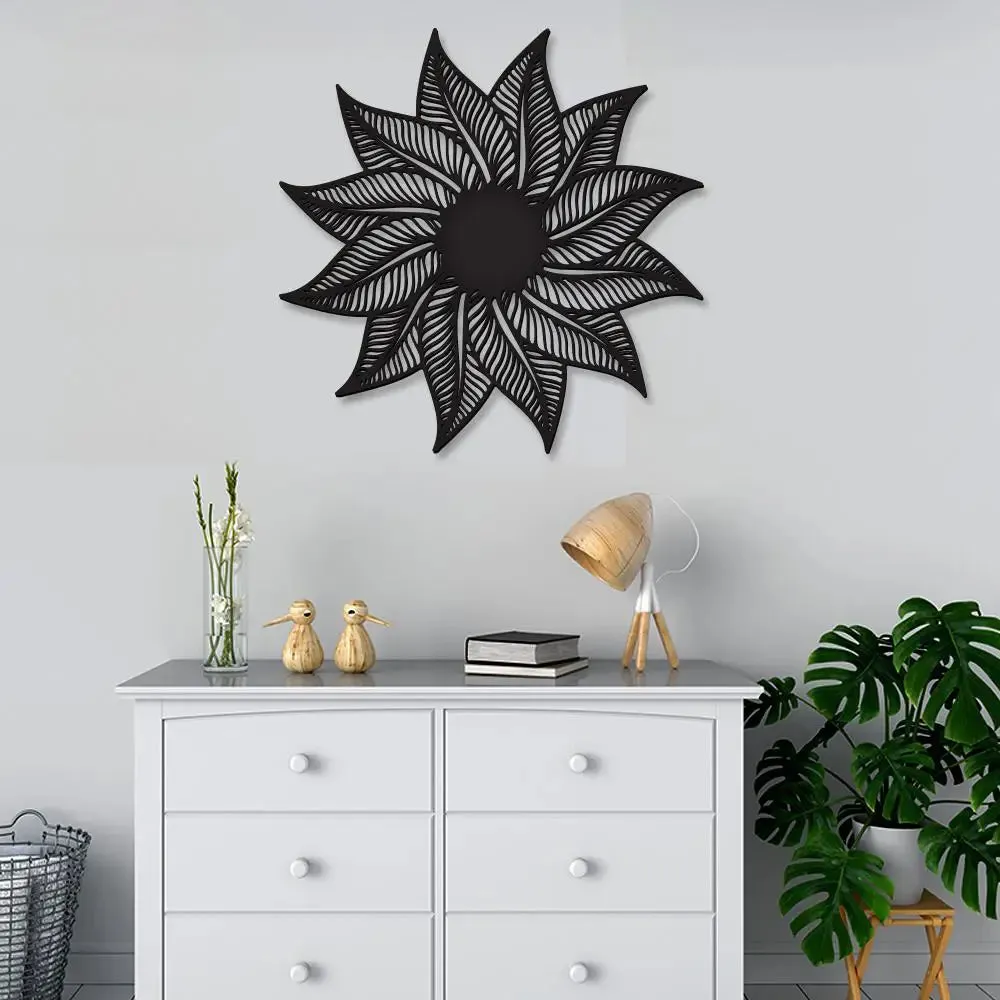 Beautiful Flower Design Wooden Wall Hanging, Wooden Wall Decoration Medium(15 inch X 15 inch)