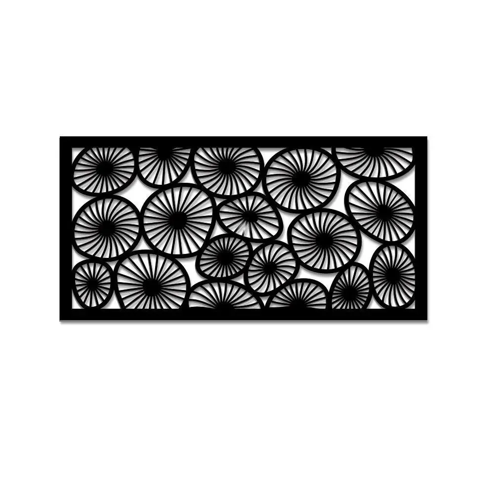 Beautiful Flower in Black color Design Wooden Wall Hanging Medium(12 inch X 24 inch)