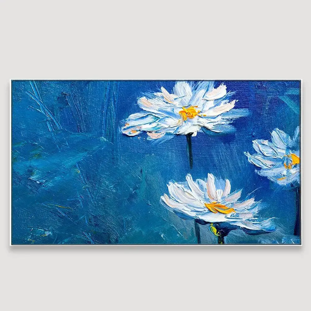 Beautiful Flower Modern Design Canvas Printed Painting With Frame