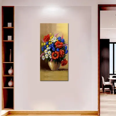 Beautiful Flower Vase Canvas Printed Wall Painting