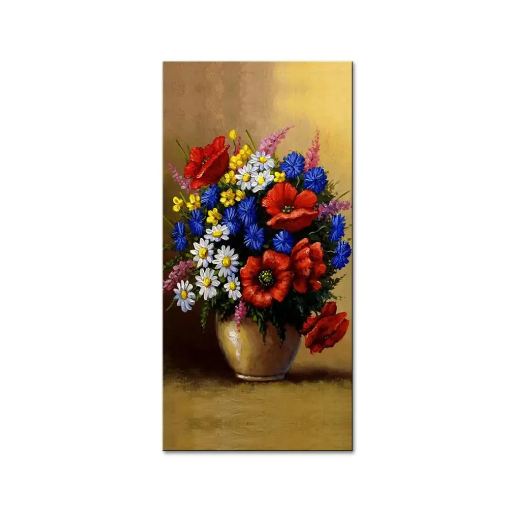 Beautiful Flower Vase Canvas Printed Wall Painting With Frame