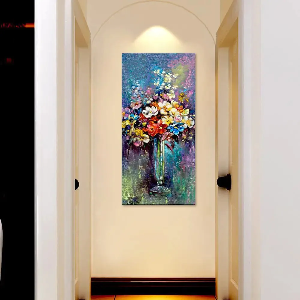 Beautiful Flower Vase Canvas Printed Wall Painting With Frame