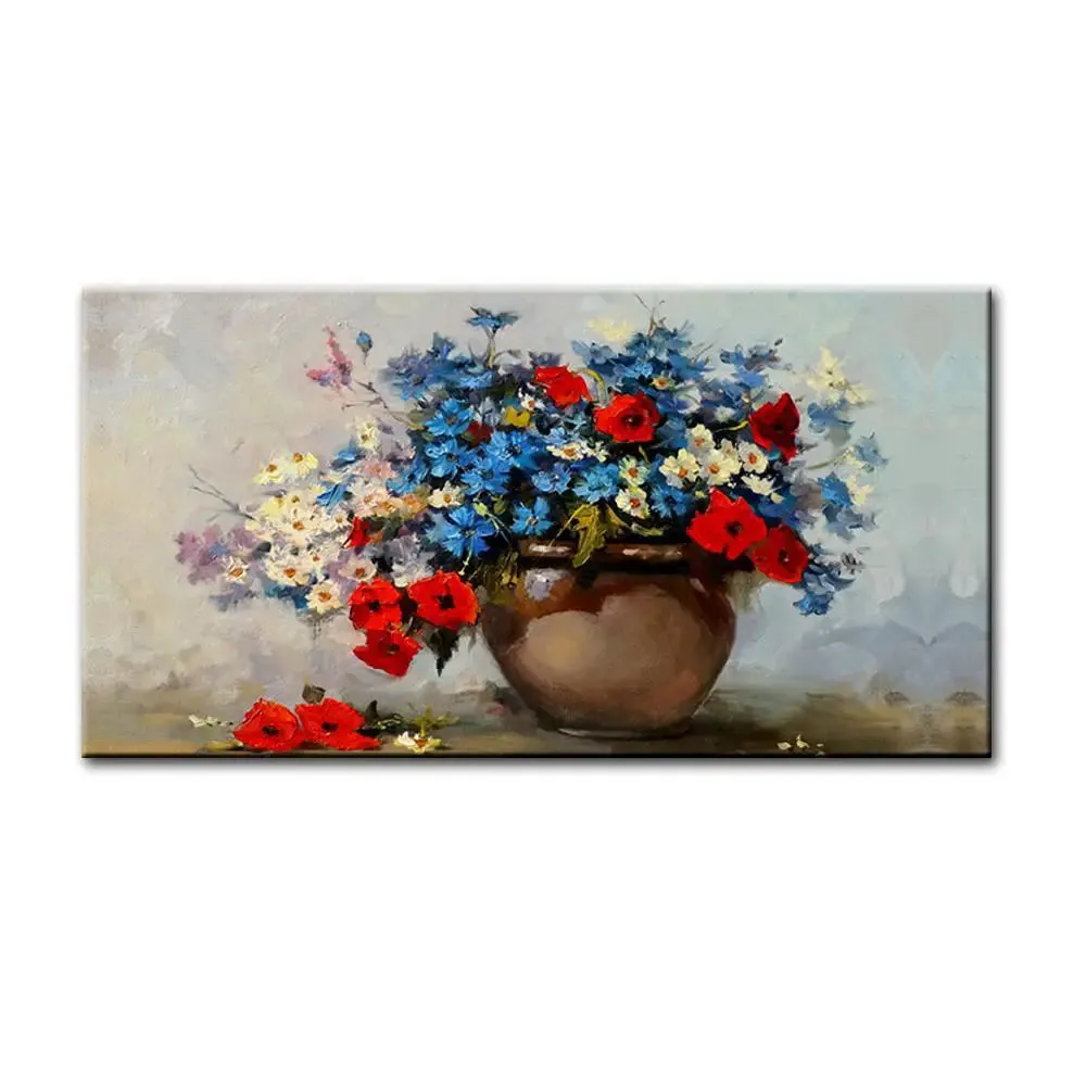 Beautiful Flowerpot Canvas Printed Painting With Frame