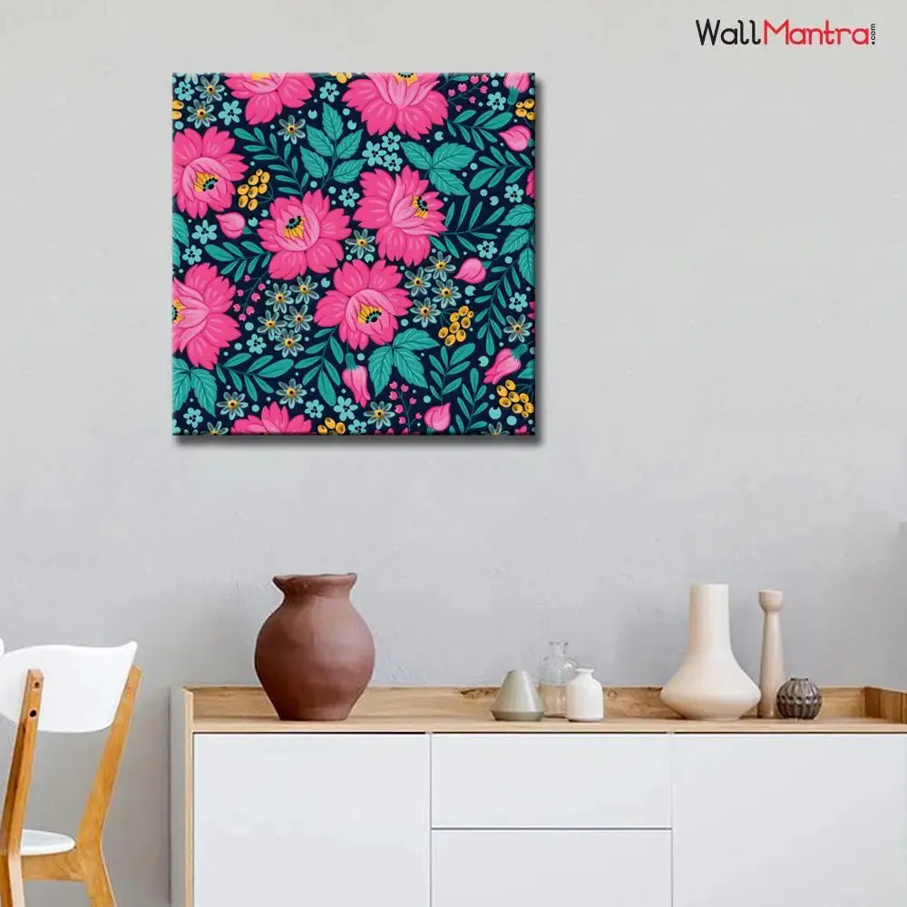 Beautiful Flowers Colourful DIY(Do-It-Yourself)/ Paint by numbers canvas painting kit