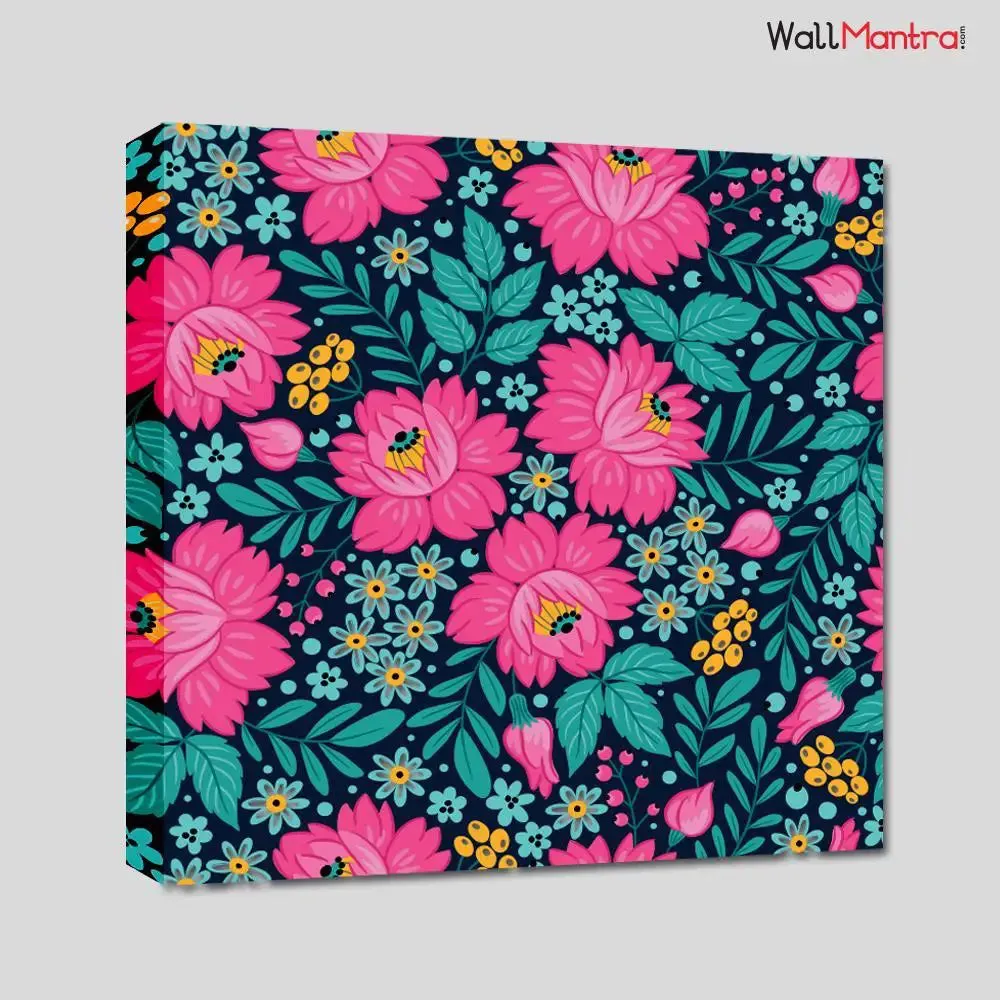 Beautiful Flowers Colourful DIY(Do-It-Yourself)/ Paint by numbers canvas painting kit