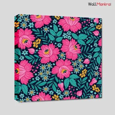 Beautiful Flowers Colourful DIY(Do-It-Yourself)/ Paint by numbers canvas painting kit