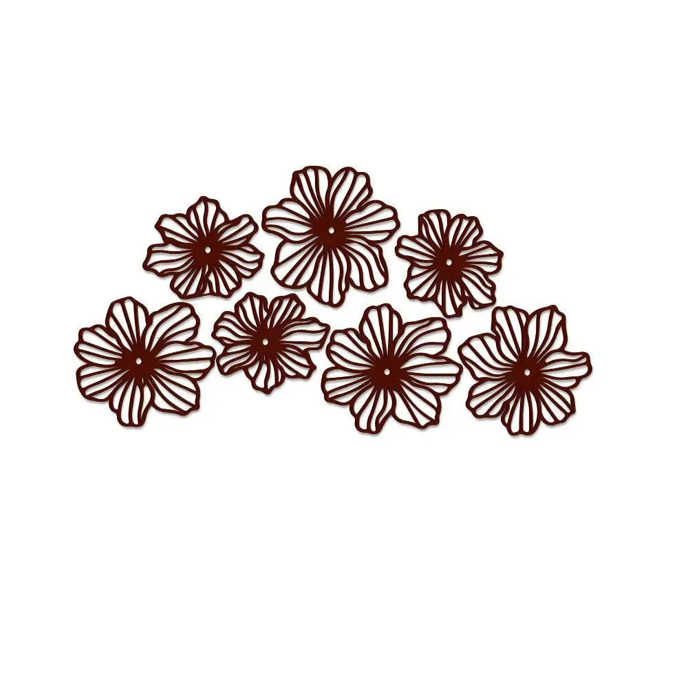 Beautiful Flowers in Bunch Design Wooden Wall Hanging Medium(12inch X 24 inch)